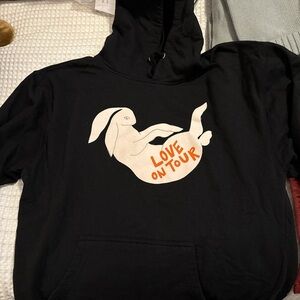 Black Hoodie with Rabbit Graphic